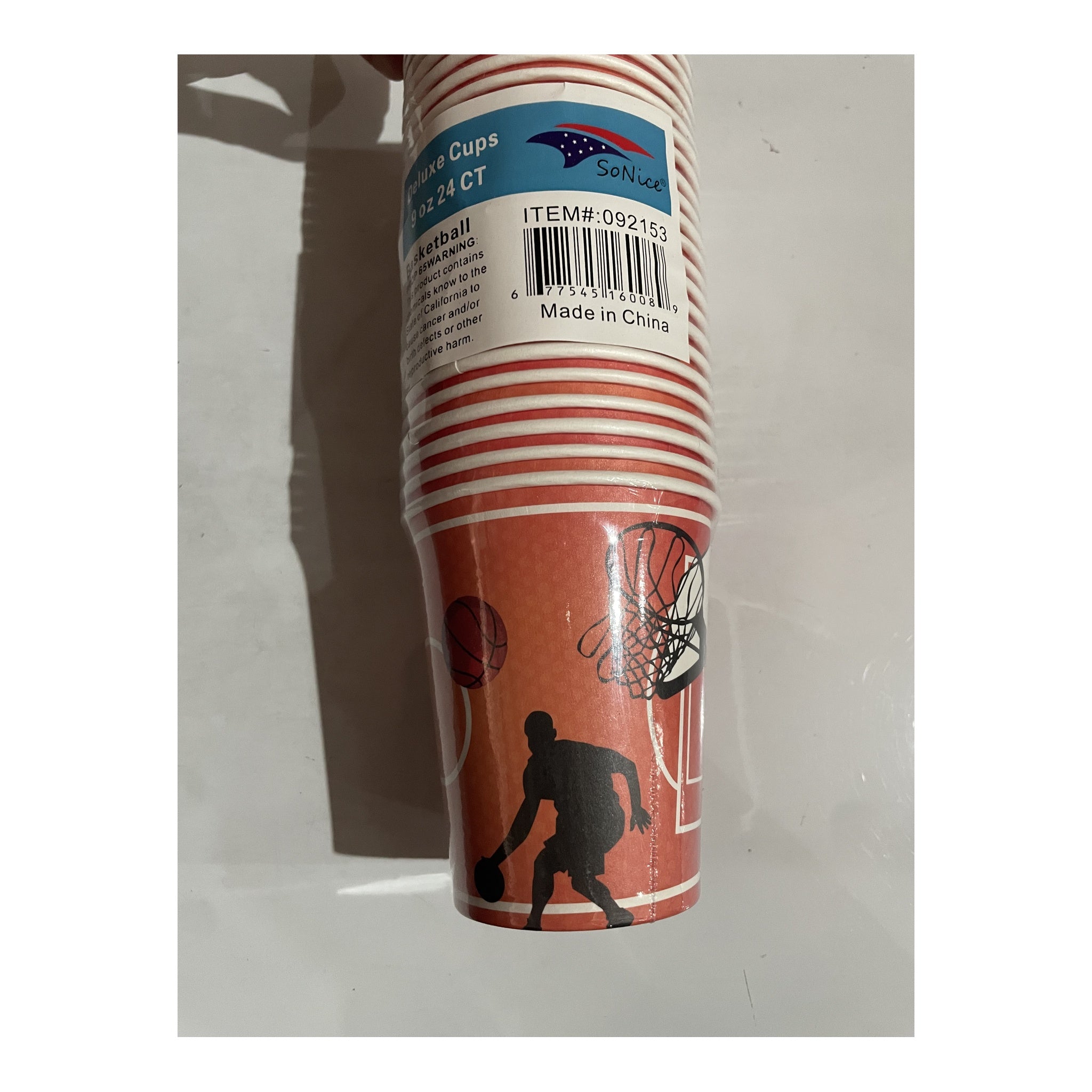 8Oz Cups 24 ct Basketball 24Pk/Cs